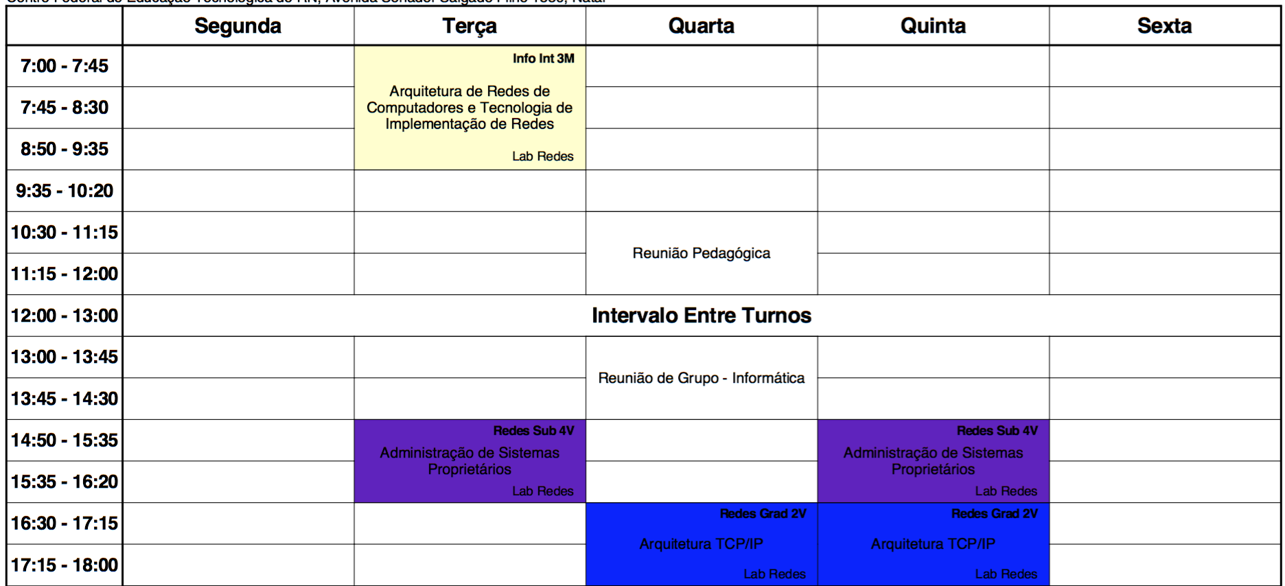 horário 2016.2